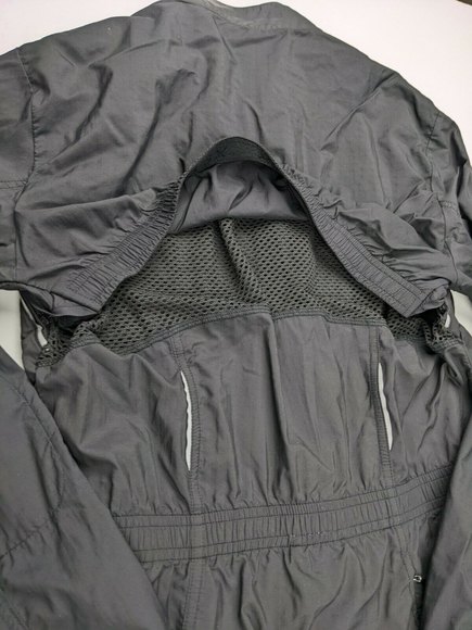 VSX Victoria Secret Sport Womens Black zip up Running Jacket S Removable Sleeve - Picture 10 of 12